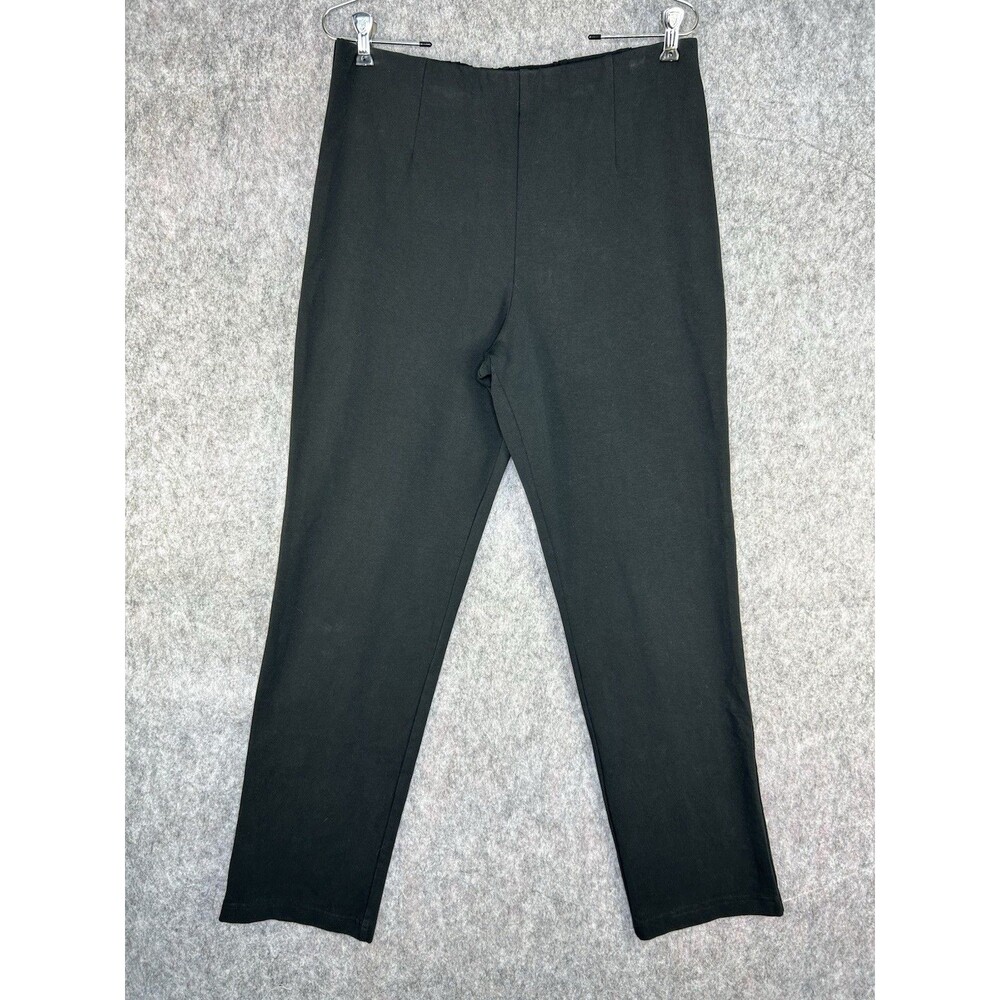 L.L. Bean Perfect Fit Pants, Slim Leg Size Medium High Rise Black 260867